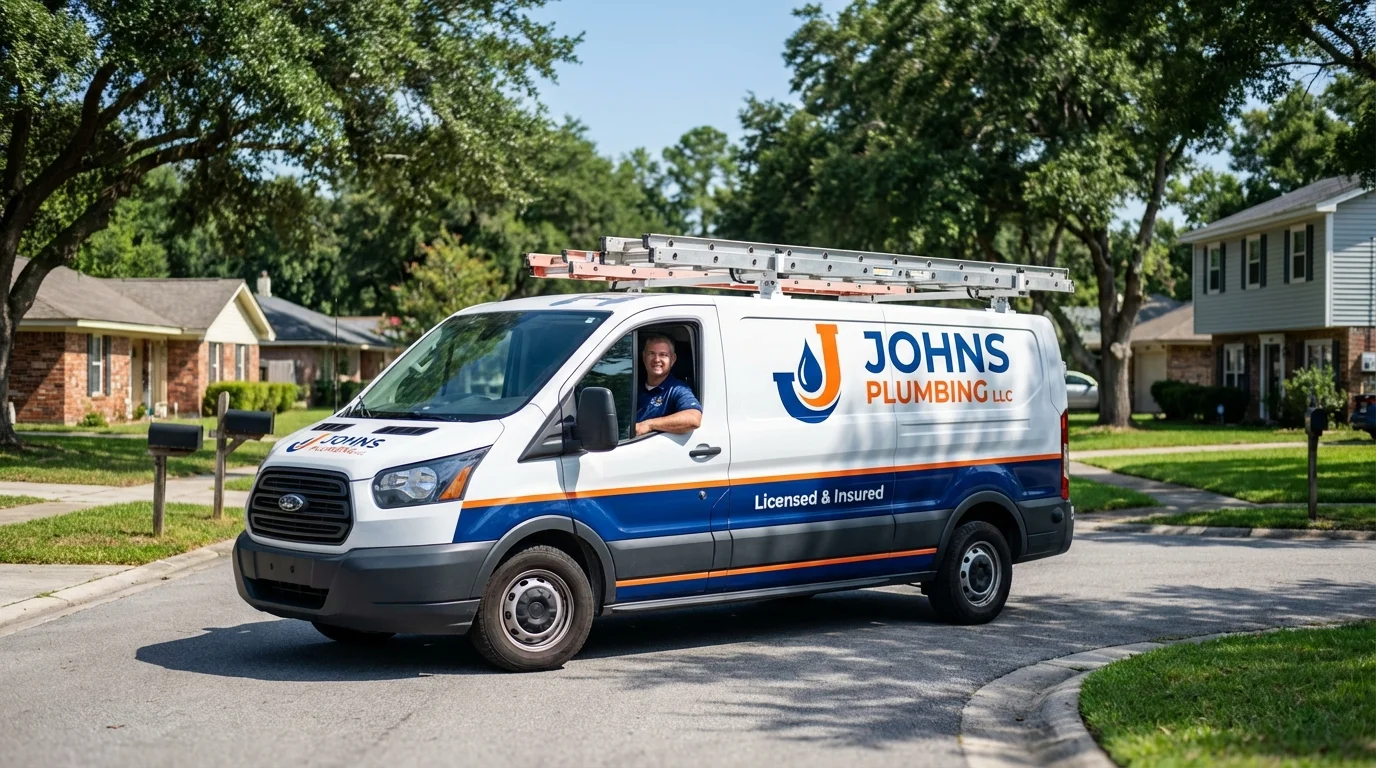 Johns Plumbing LLC service van in Saint Michaels, AZ