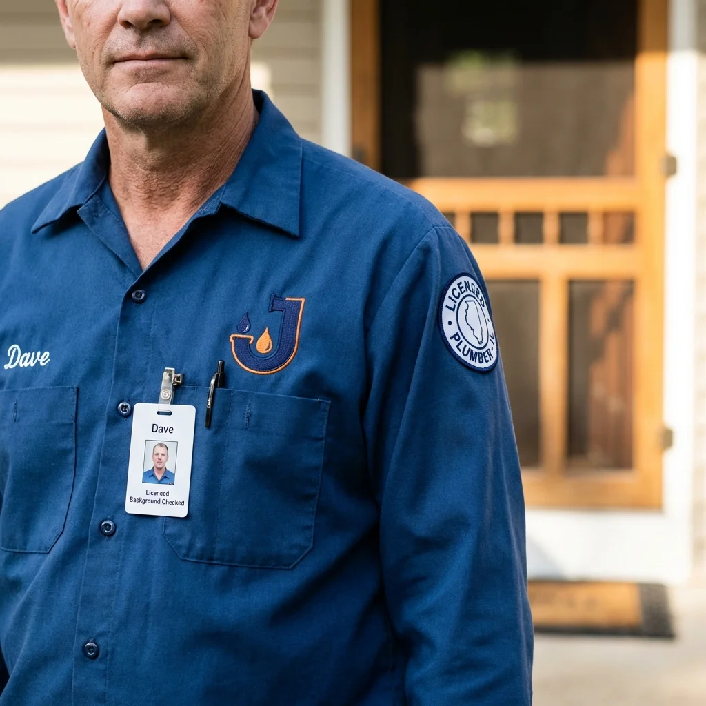 Licensed plumber showing ID badge in Saint Michaels, AZ